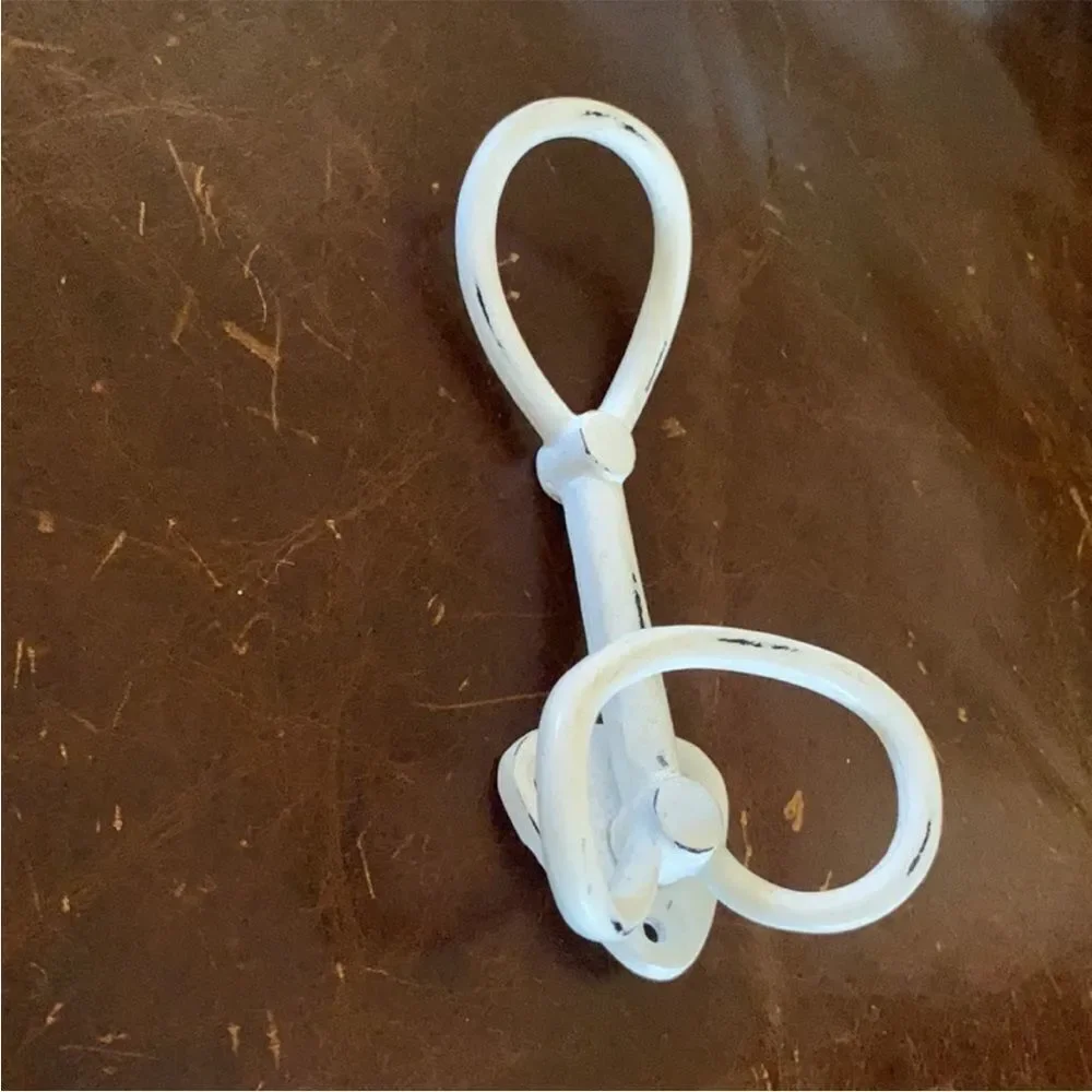 Anthropologie White Towel or Coat Hook
